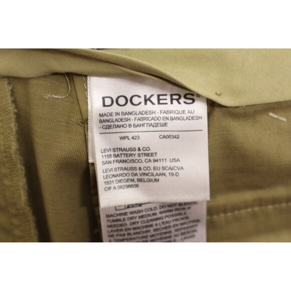 Dockers Men's Flex Comfort Waist Band Flat Front Straight Leg Khaki 36X30 New - Picture 6 of 8